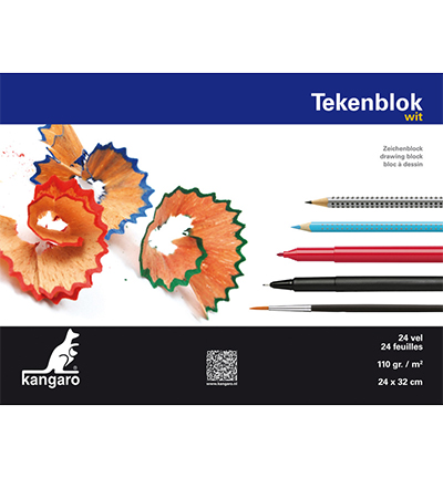 K-5586 - Kangaro - Bloc papier dessin blanc - Bloc de dessin