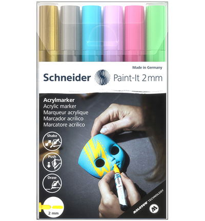 S-120196 - Schneider - Marqueurs acryliques Schneider Paint-it 310 2mm 6 pièces. - 