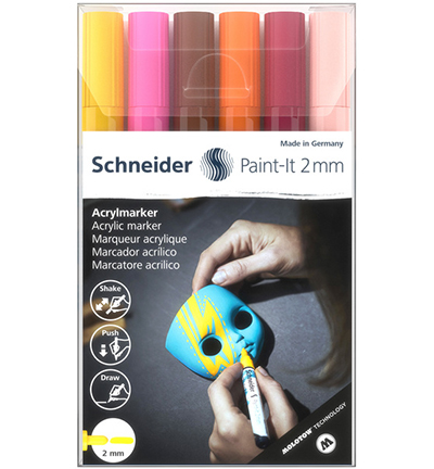 S-120197 - Schneider - Marqueurs acryliques Schneider Paint-it 310 2mm 6 pièces. - 