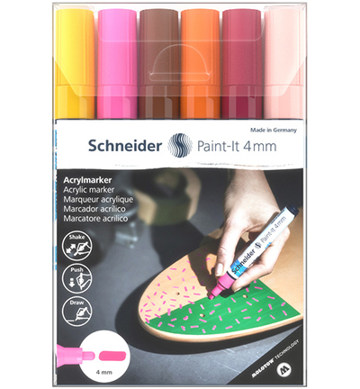 S-120297 - Schneider - Marqueurs acryliques Schneider Paint-it 320 4mm 6 pièces. - 