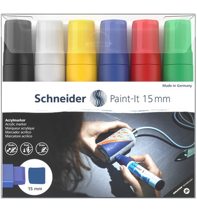 S-120396 - Schneider - Marqueurs acryliques Schneider Paint-it 330 6 pièces. - 