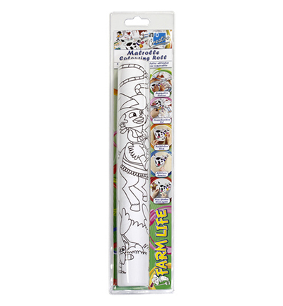 IN-8723-08-B - Info Notes - Rouleau de coloriage Creative, Ferme - 