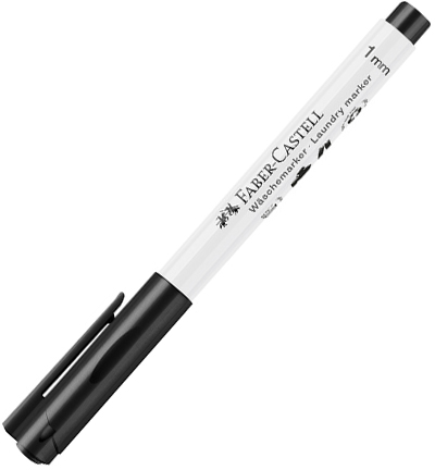 FC-159502 - Faber Castell - Feutre textile FC noir pointe fine - Marqueurs textile