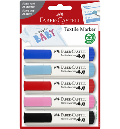 FC-159530 - Faber Castell - Marqueurs textile Faber-Castell, - Marqueurs textile