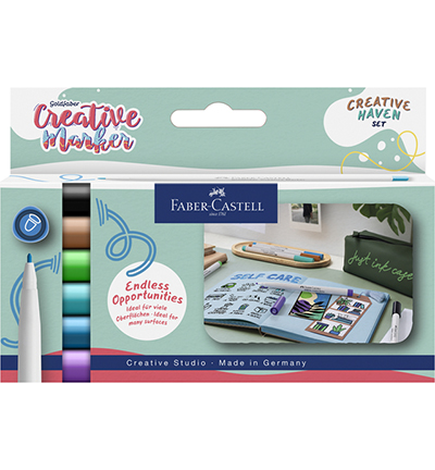 FC-160603 - Faber Castell - Marker creatief FC Goldfaber 1.5 Creative Haven, set a 6 stuks - 