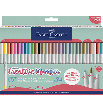 FC-161002 - Faber Castell - Marker creatief FC Goldfaber - Happy Creating - Albrecht Durer & marqueurs creatifs FC-161002 - Faber Castell - Marker creatief FC Goldfaber - Happy Creating - Albrecht Durer & marqueurs creatifs