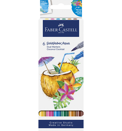 FC-164509 - Faber Castell - Duo aquarelmarker FC Goldfaber kartonetui - Coconut - Goldfaber sketch & dual markers