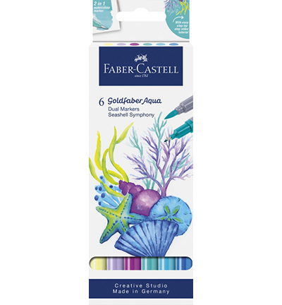 FC-164510 - Faber Castell - Duo aquarelmarker FC Goldfaber kartonetui - Seashells - Goldfaber sketch & dual markers FC-164510 - Faber Castell - Duo aquarelmarker FC Goldfaber kartonetui - Seashells - Goldfaber sketch & dual markers