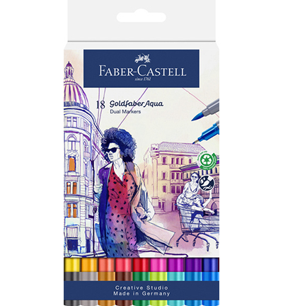 FC-164618 - Faber Castell - Goldfaber Aqua Double Pointe - Goldfaber Aquarel markers