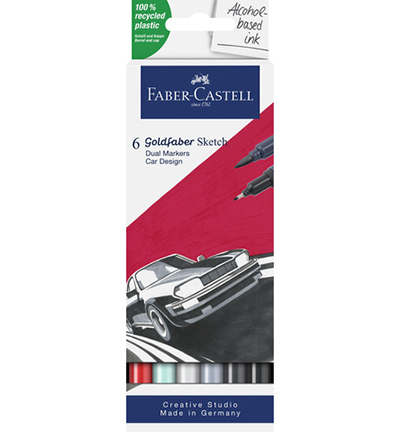 FC-164813 - Faber Castell - Sketch double pointe FC Goldfaber, automobile, à base d - 