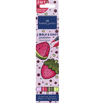 FC-164816 - Faber Castell - Sketchmarker FC GF Bold&Easy - I World of Fruit op - Goldfaber sketch & dual markers FC-164816 - Faber Castell - Sketchmarker FC GF Bold&Easy - I World of Fruit op - Goldfaber sketch & dual markers