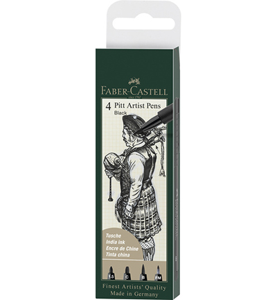 FC-167153 - Faber Castell - Feutres PaP boite 199 ptes diff. noir - Sets & specials Pitt Artist Pen