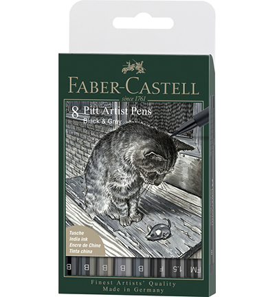 FC-167171 - Faber Castell - Feutres PaP boite noir et gris ass. - Sets & specials Pitt Artist Pen FC-167171 - Faber Castell - Feutres PaP boite noir et gris ass. - Sets & specials Pitt Artist Pen