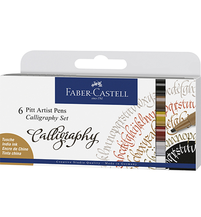 FC-167506 - Faber Castell - Pitt artist set calligraphie 6 pièces - Sets & specials Pitt Artist Pen