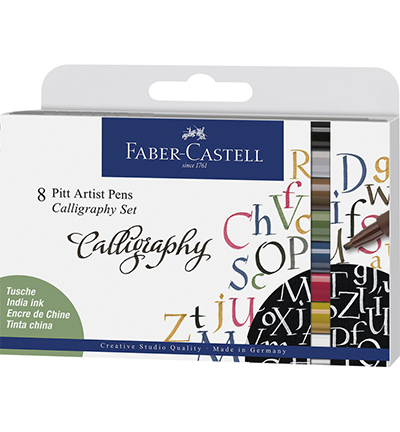 FC-167508 - Faber Castell - Pitt artist set calligraphie 8 pièces - Sets & specials Pitt Artist Pen