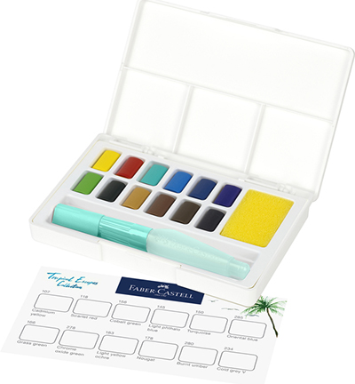 FC-169714 - Faber Castell - Waterverf FC box 12 kleuren en waterpenseel - Aquarelle & sets peinture FC-169714 - Faber Castell - Waterverf FC box 12 kleuren en waterpenseel - Aquarelle & sets peinture