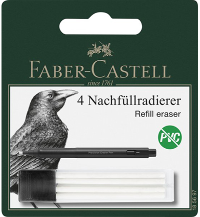 FC-185697 - Faber Castell - Navulgummen FC 4 stuks in koker - Gomme