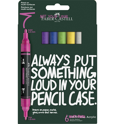 FC-186009 - Faber Castell - Acrylmarker FC Multimark - Vibrant kartonetui - Marqueurs acryliques