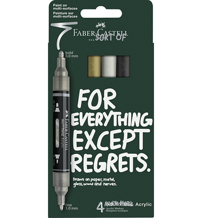 FC-186010 - Faber Castell - Acrylmarker FC Multimark - Classics kartonetui - Marqueurs acryliques FC-186010 - Faber Castell - Acrylmarker FC Multimark - Classics kartonetui - Marqueurs acryliques