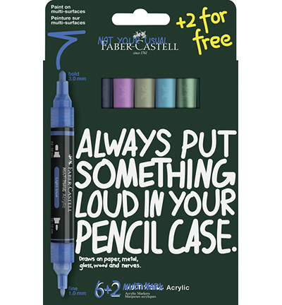 FC-186018 - Faber Castell - Acrylmarker FC Multimark - Frost kartonetui - Marqueurs acryliques