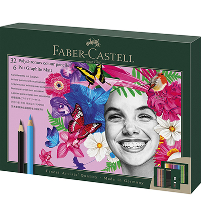 FC-210053 - Faber Castell - Kleurpotlood FC Polychromos en Grafiet matt Giftset 40dlg - FC-Polychromos Sets