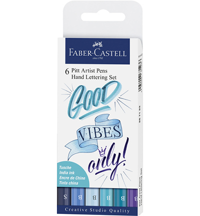 FC-267123 - Faber Castell - FC Pitt artist Pen set calligraphie 6pcs - Handlettering & bullet journal