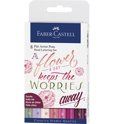 FC-267124 - Faber Castell - FC Pitt artist Pen set callographie 8 pcs - Handlettering & bullet journal