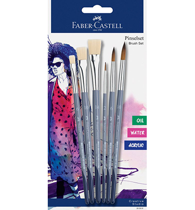 FC-282891 - Faber Castell - Penselen Faber-Castell rond / plat - 