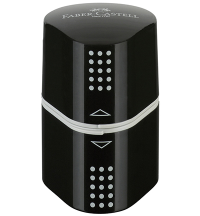 FC-283899 - Faber Castell - Puntenslijper FC Grip 2001ZW zwart - Taille-crayons FC-283899 - Faber Castell - Puntenslijper FC Grip 2001ZW zwart - Taille-crayons