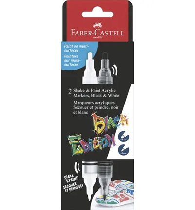 FC-285503 - Faber Castell - FC Black Edition Shake & Paint, Black,white - 