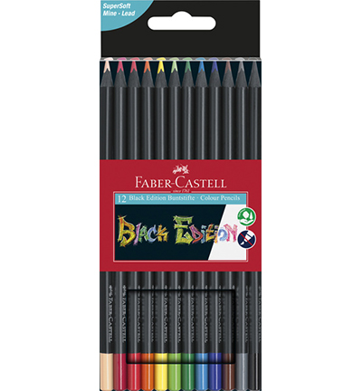 FC-116412 - Faber Castell - Crayons de couleur FC Black Ed. boite en carton - FC-Black Edition FC-116412 - Faber Castell - Crayons de couleur FC Black Ed. boite en carton - FC-Black Edition