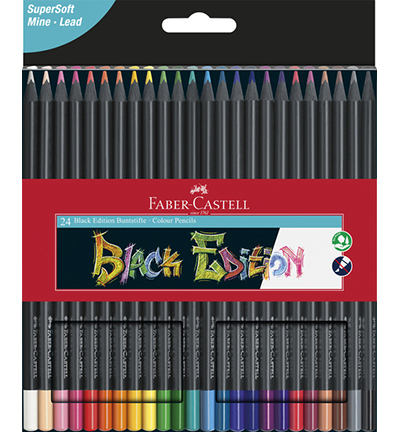 FC-116424 - Faber Castell - Crayons de couleur FC Black Ed. boite en carton - FC-Black Edition