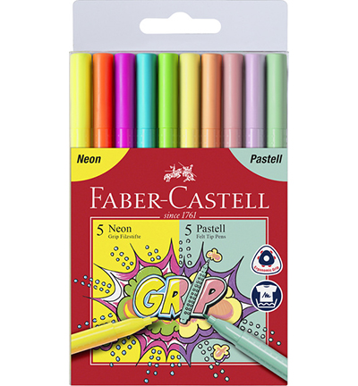 FC-155312 - Faber Castell - Feutres FC Grip neon et pastel - Fineliners & feutres FC-155312 - Faber Castell - Feutres FC Grip neon et pastel - Fineliners & feutres