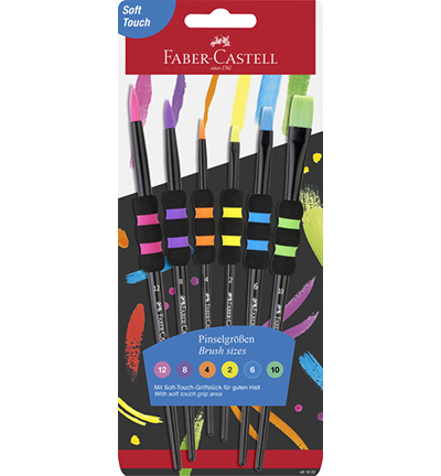 FC-481622 - Faber Castell - Penselen FC Soft Touch zwart set - Pinceaux