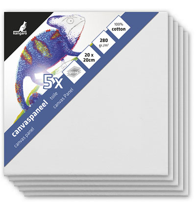 K-802020 - Kangaro - Panneau en toile set de 5, panneau de 3mm, 280gr - 