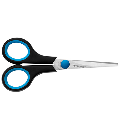 AC-E30252 - Westcott - Ciseaux Westcott Easy Grip acier inoxidable, manche confort gaucher - 