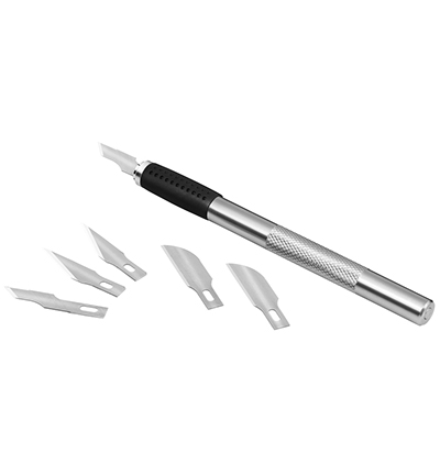 AC-E73000 - Westcott - Scalpel Westcott manche m�tal avec 6 lames diff�rentes - 