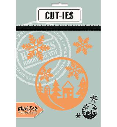 Snowfl./House Round - CUT-IES - Die-Cut Snowflake + House Round - Winter Wonderland