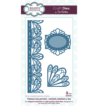CED2102 - Creative Expressions - Corner, Border & Tag - The French Collection