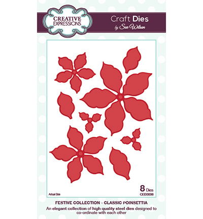 CED3008 - Creative Expressions - Classic Poinsettia - The Festive Collection