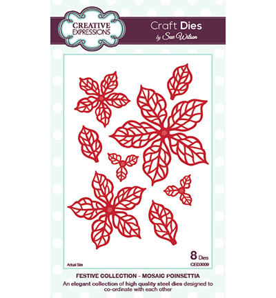 CED3009 - Creative Expressions - Mosaic Poinsettia - The Festive Collection