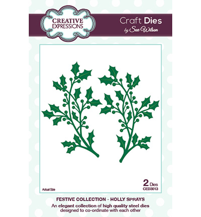 CED3013 - Creative Expressions - Holly Sprays - The Festive Collection