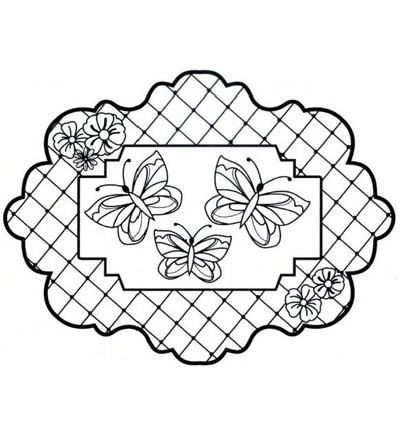 UMS602 - Creative Expressions - Butterfly Trellis - To Die For Stamp
