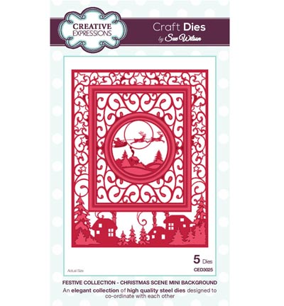 CED3025 - Creative Expressions - Christmas Scene Mini Background - The Festive Collection