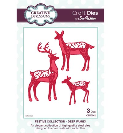 CED3042 - Creative Expressions - Deer Family - The Festive Collection