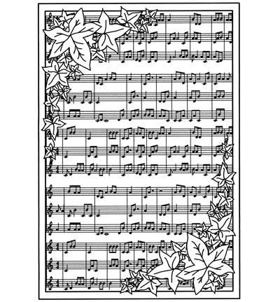 UMS637 - Creative Expressions - Florentine Background - Background Pre Cut Stamp