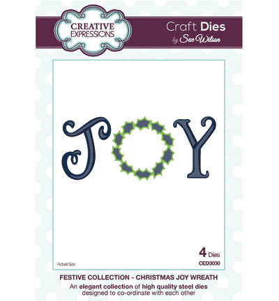CED3030 - Creative Expressions - Christmas Joy Wreath - The Festive Collection