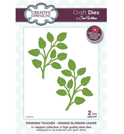 CED1447 - Creative Expressions - Orange Blossom Leaves - The Finishing Touches Collection