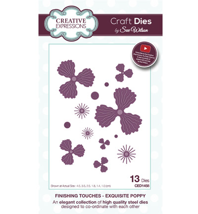 CED1458 - Creative Expressions - Exquisite Poppy - The Finishing Touches Collection
