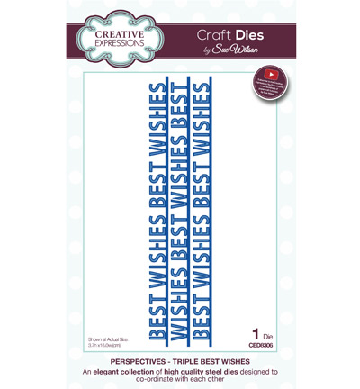CED8306 - Creative Expressions - Triple Best Wishes - CED8306 - Creative Expressions - Triple Best Wishes -